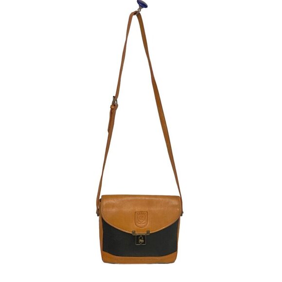 Vintage Grand Lion Leather Two-Tone Front Flap Crossbody Bag - Picture 2 of 8